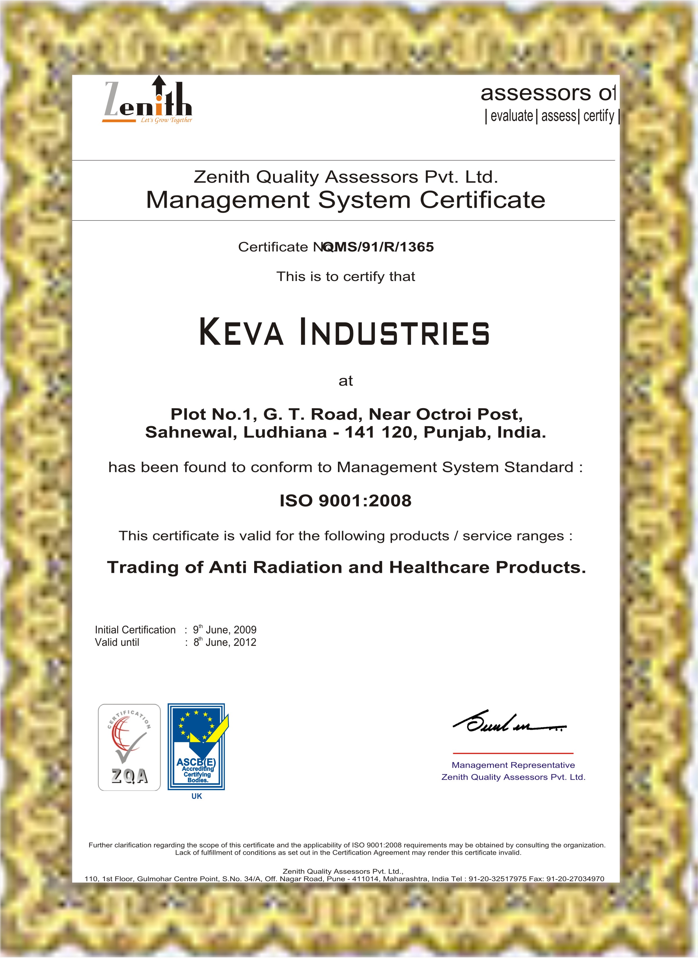 Awards & Certificates - kevaIndia Business
